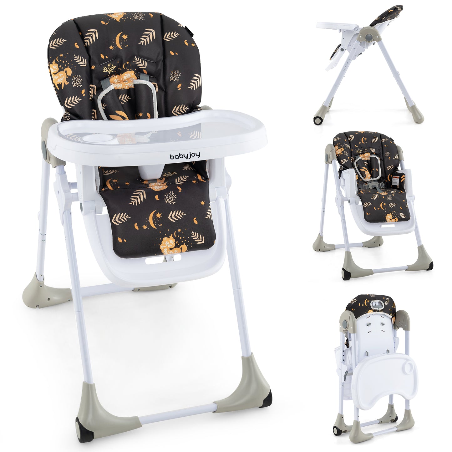 3-in-1 Convertible Baby High Chair with Adjustable Height