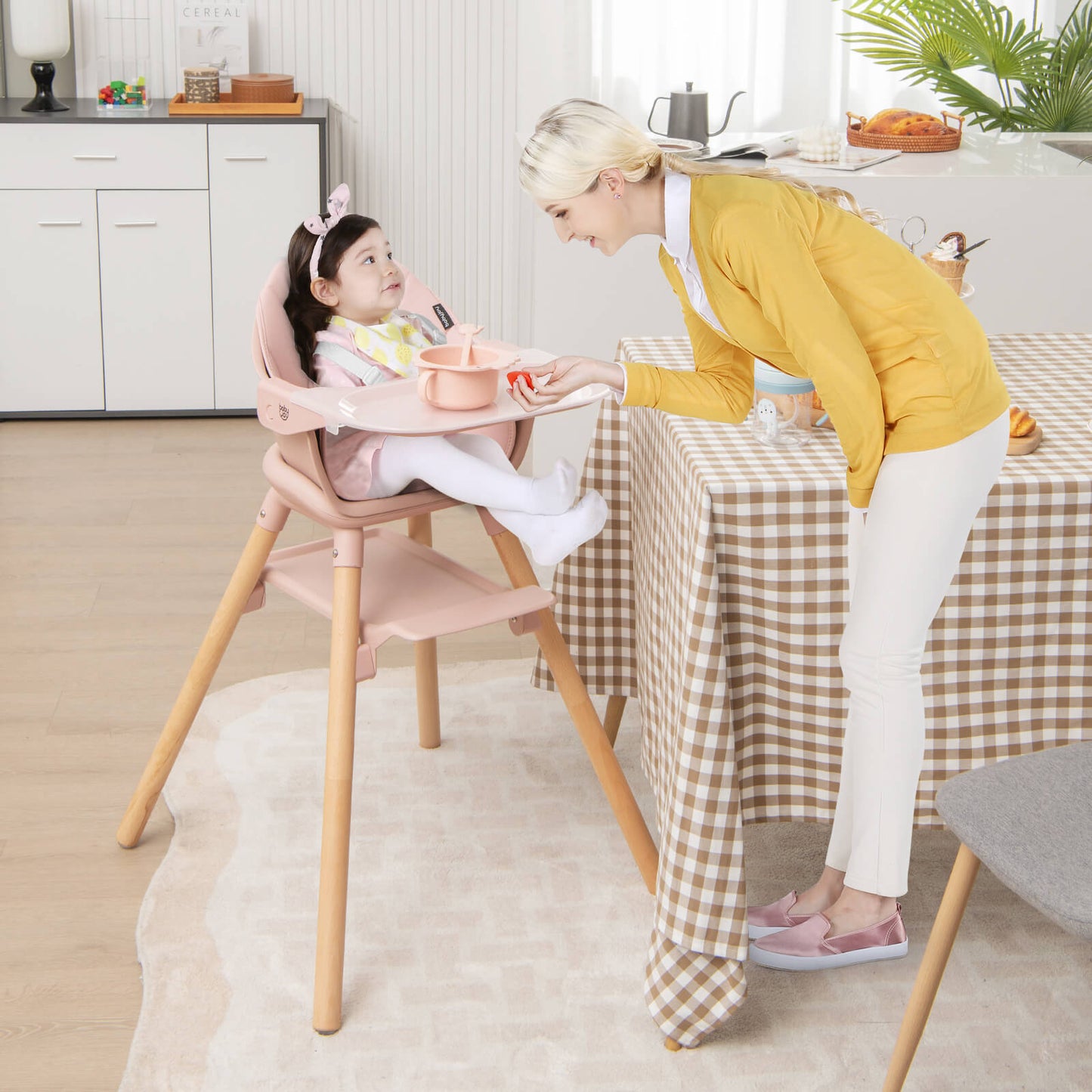 6-in-1 Convertible Baby High Chair with Removable Tray