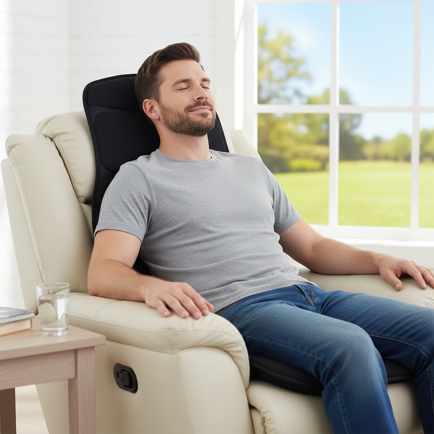 Back Massager Seat Cushion with Heat & 10 Vibration Motors
