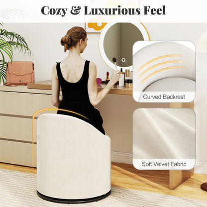 Swivel Barrel Chair with Hidden Storage Compartment