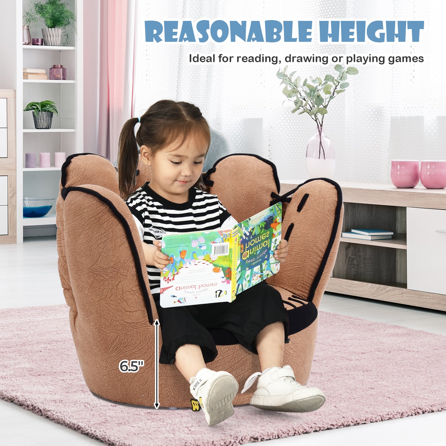 Baseball Glove Kids Sofa Chair - Upholstered Armchair