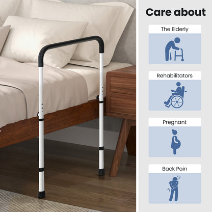Adjustable Bed Assist Rail with Fall Prevention - 350 lbs