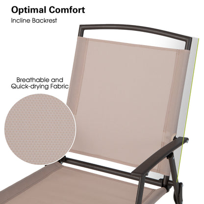 Patio Dining Chairs Set of 2 with Armrests - Foldable Steel