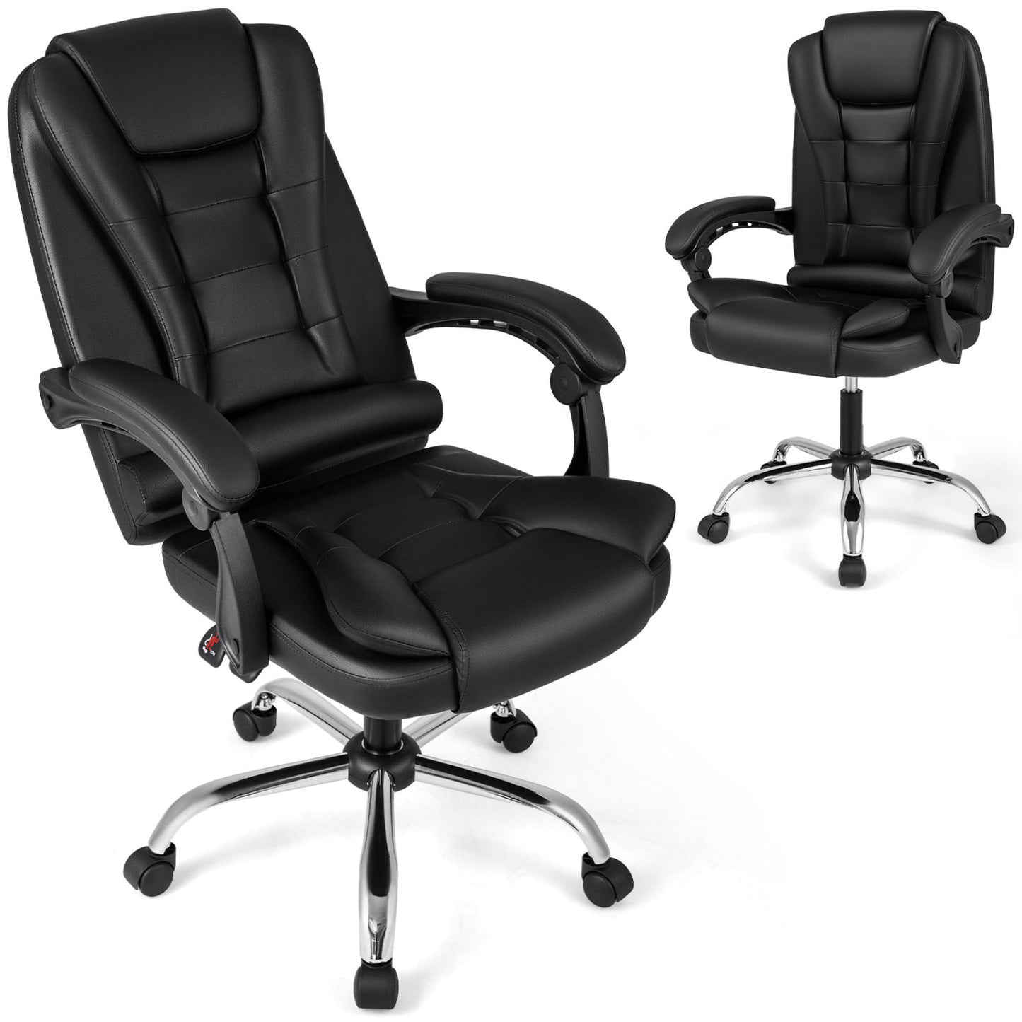 Executive Office Chair with Adjustable Height & Reclining Back