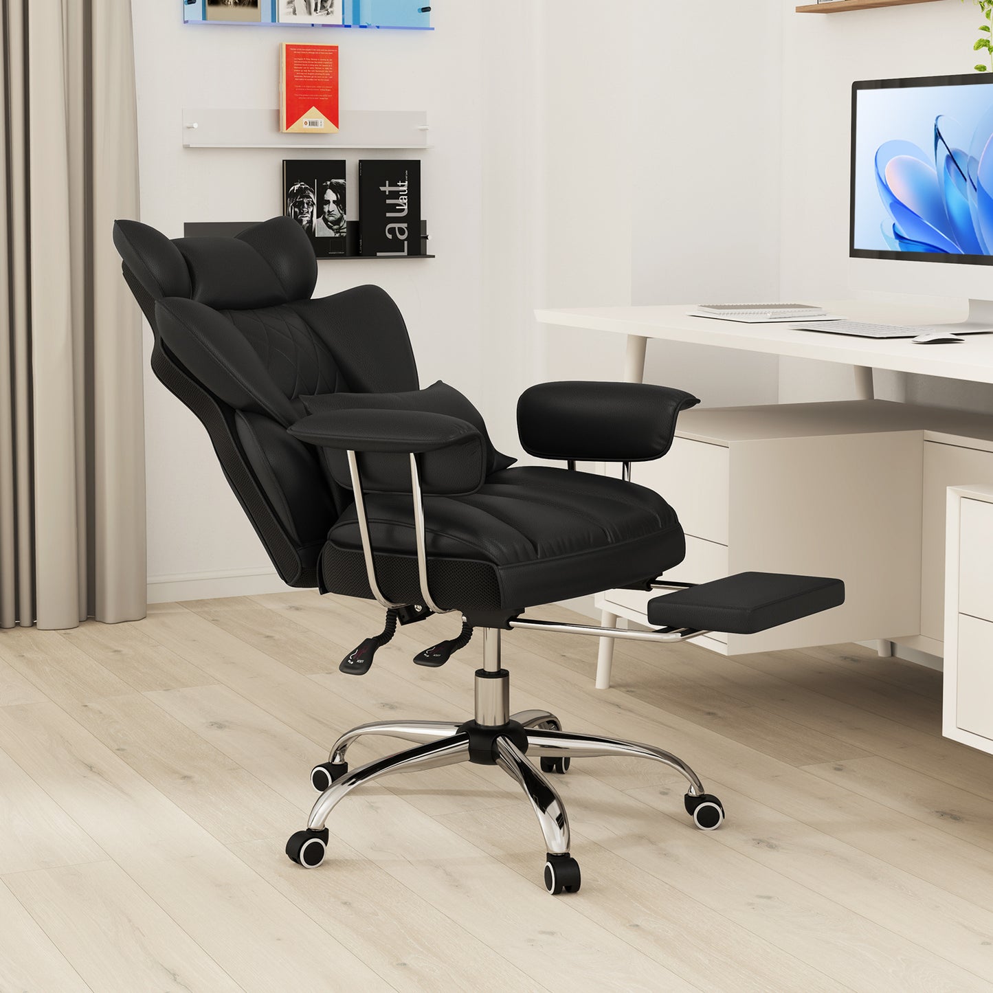 Big and Tall Executive Office Chair with Footrest