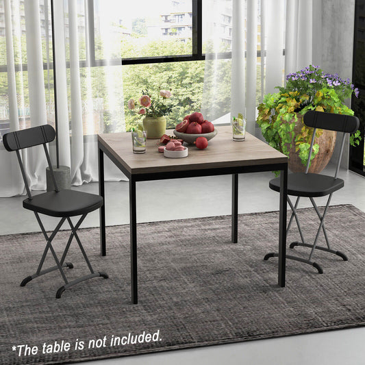 Folding Patio Dining Chairs Set of 2 with Ergonomic Backrest
