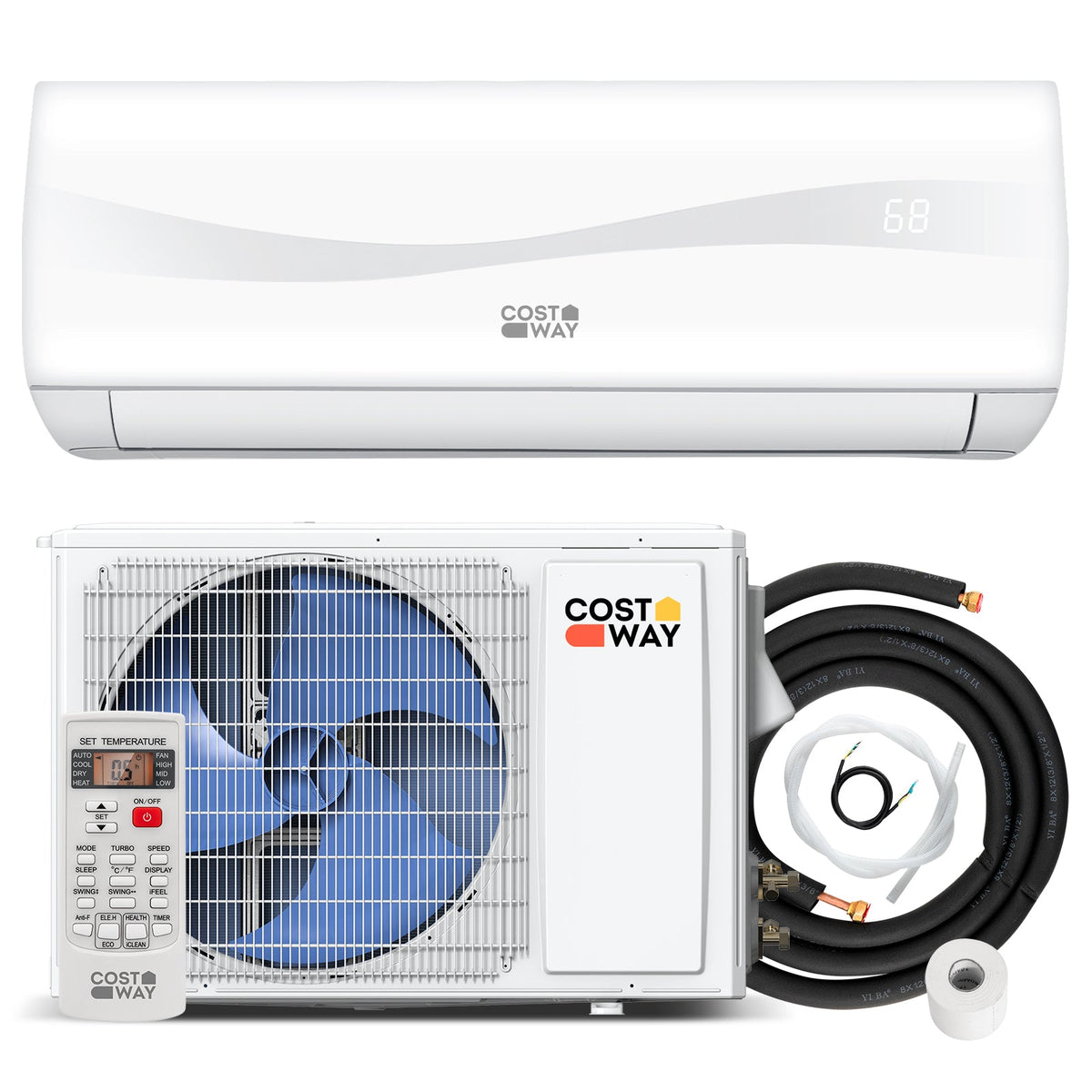 Blast Series 9000 BTU 17 SEER2 208-230V Ductless Mini Split Air Conditioner and Heater