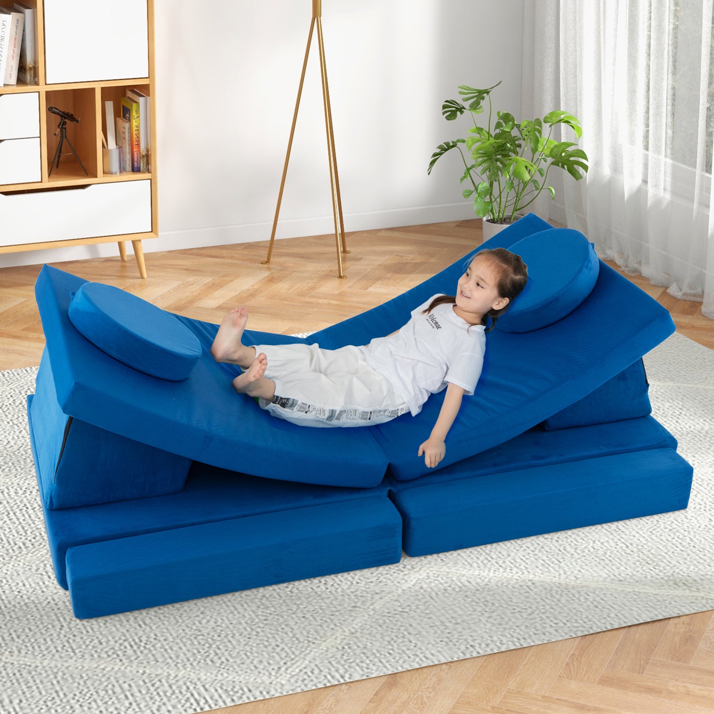 Kids Modular Play Couch 10-Piece Foam Sofa Set