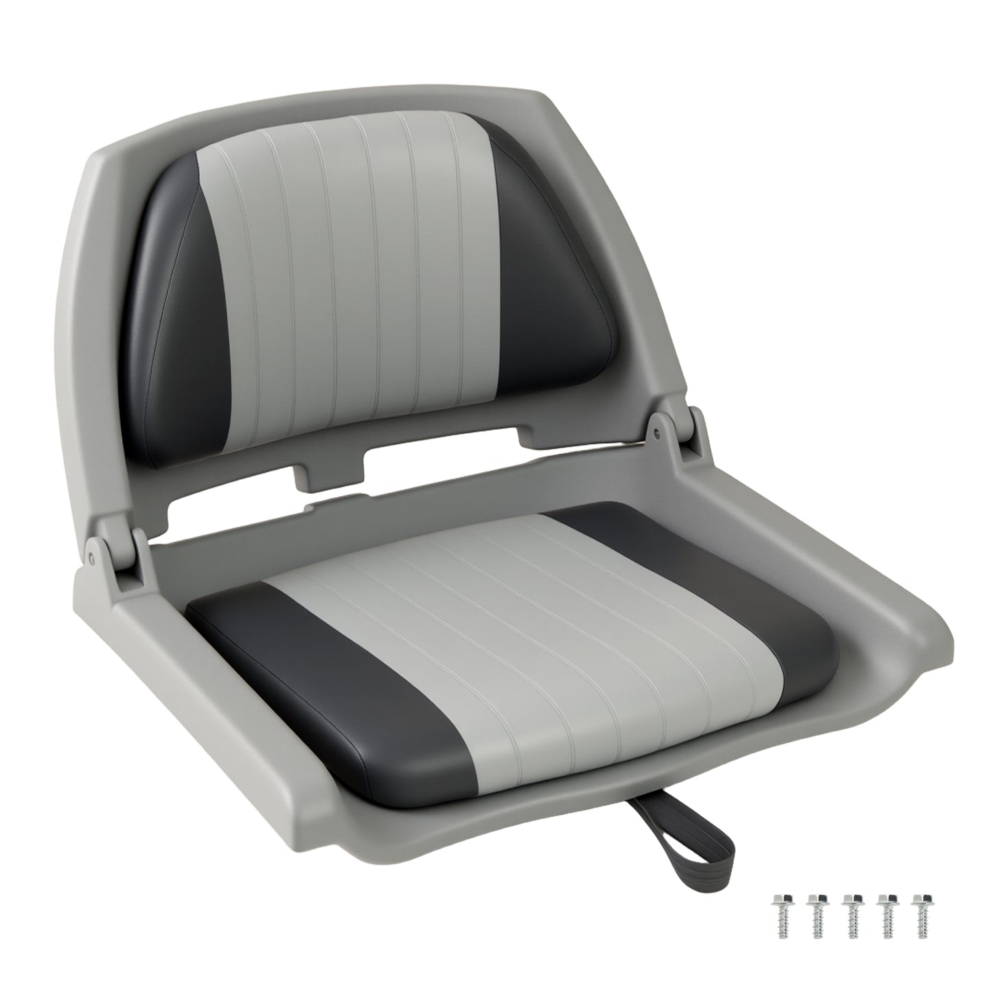 Folding Low Back Boat Seat with Marine-Grade PVC