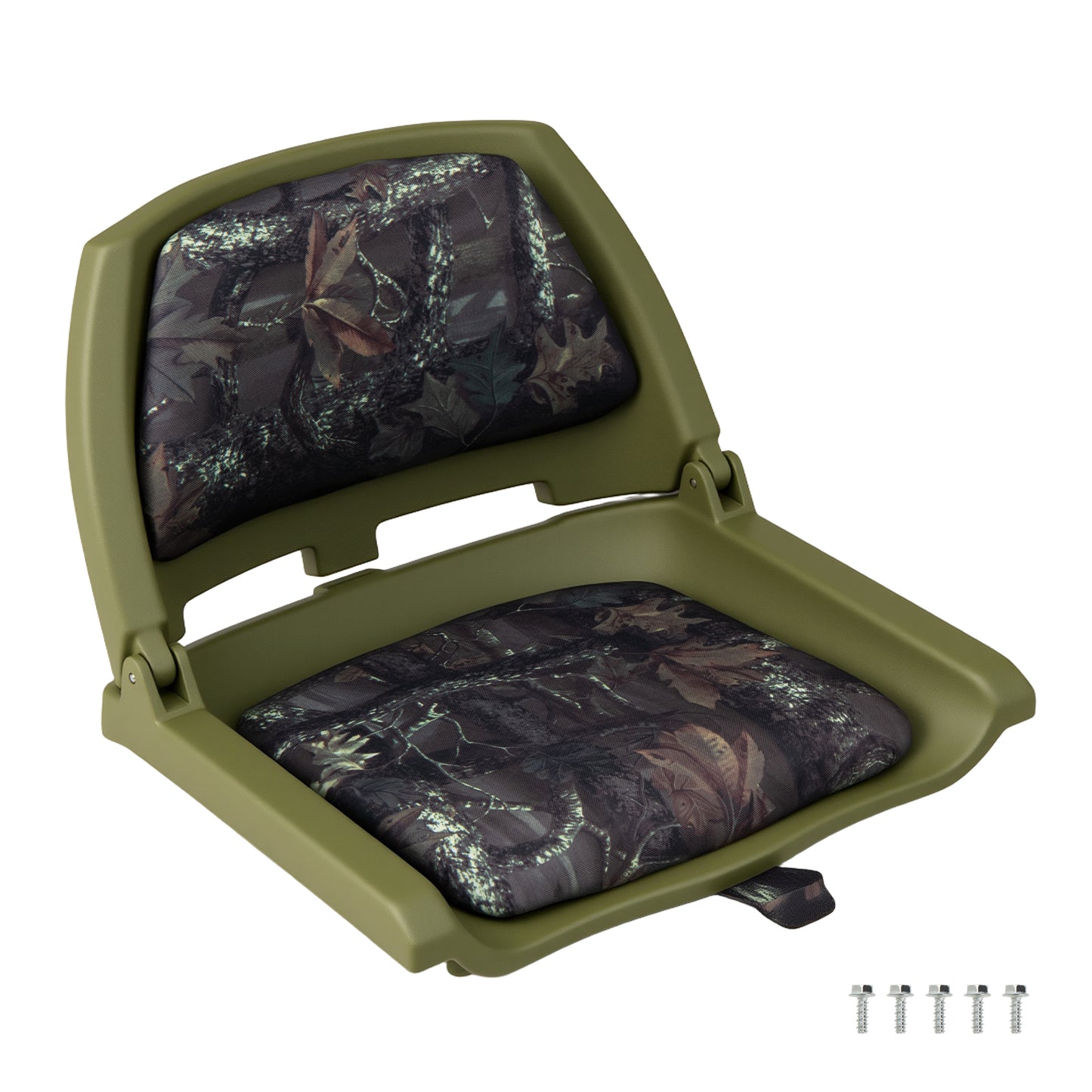 Folding Low Back Boat Seat with Marine-Grade PVC