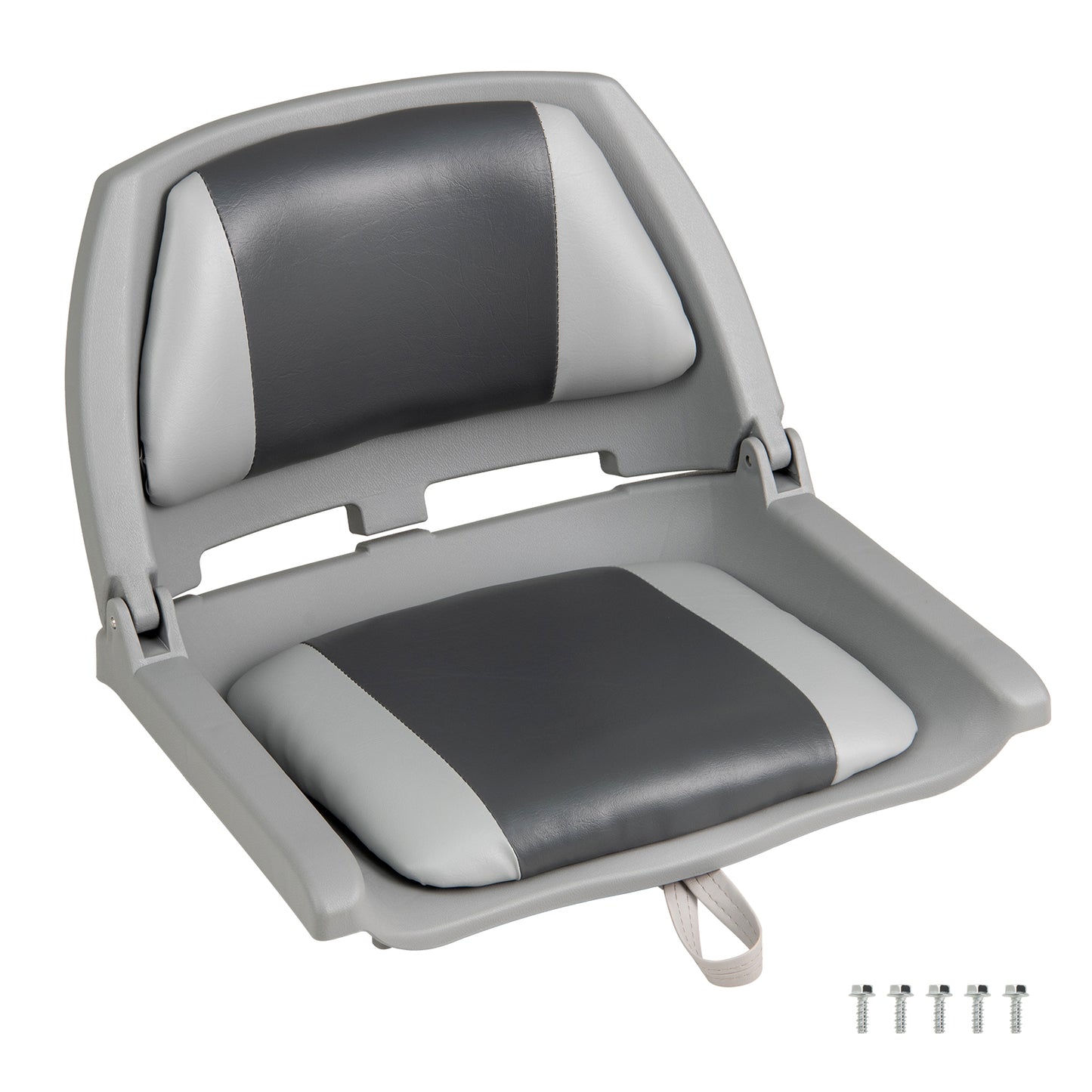 Folding Low Back Boat Seat with Marine-Grade PVC