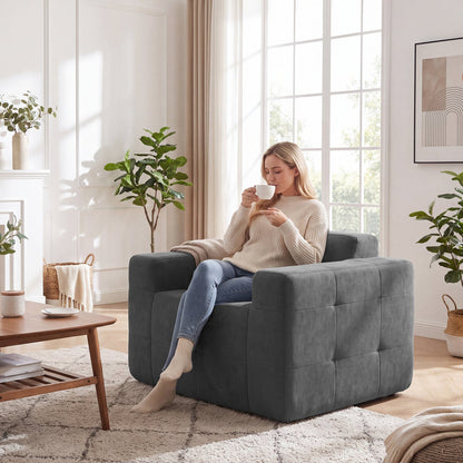 Cloud Sofa Chair with Terry Cloth Upholstery