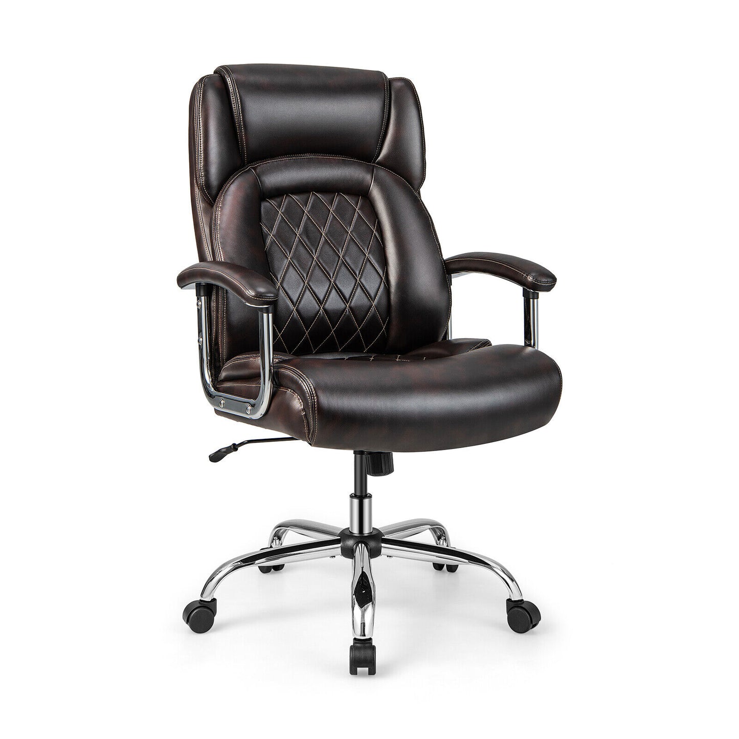 Big and Tall Office Chair with Lumbar Support & Metal Base