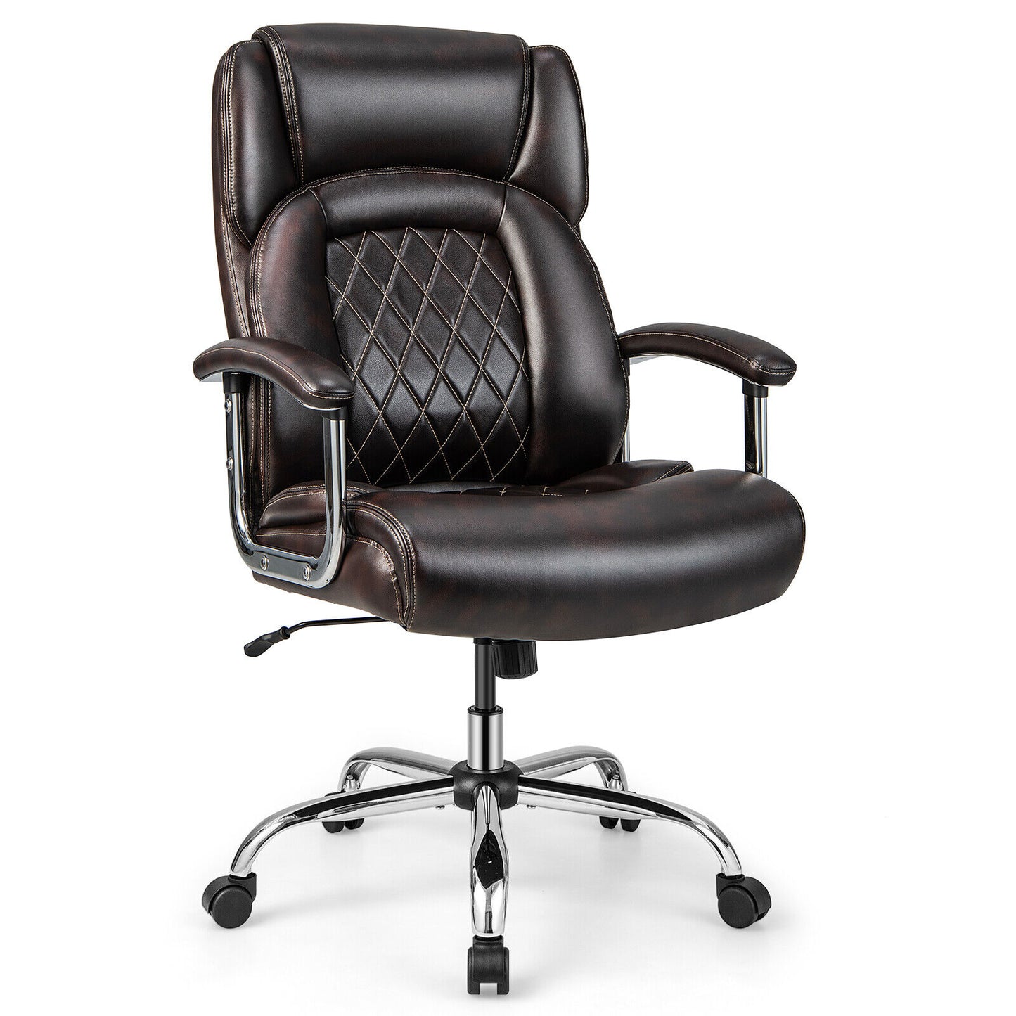 Big and Tall Office Chair with Lumbar Support & Metal Base