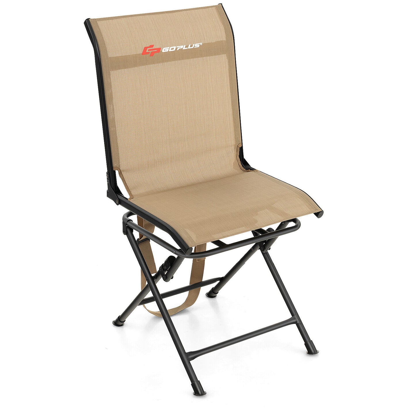 360° Swivel Folding Camping Chair with Iron Frame