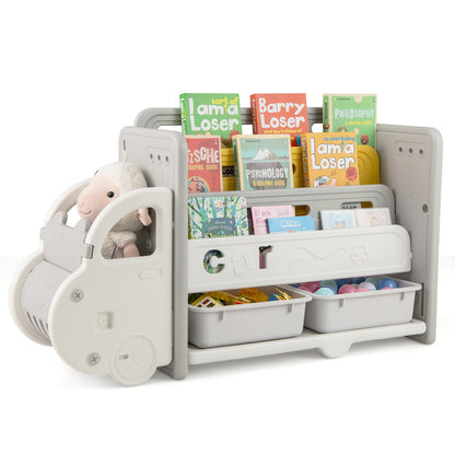 Car Themed Kids Toy Storage and Bookshelf