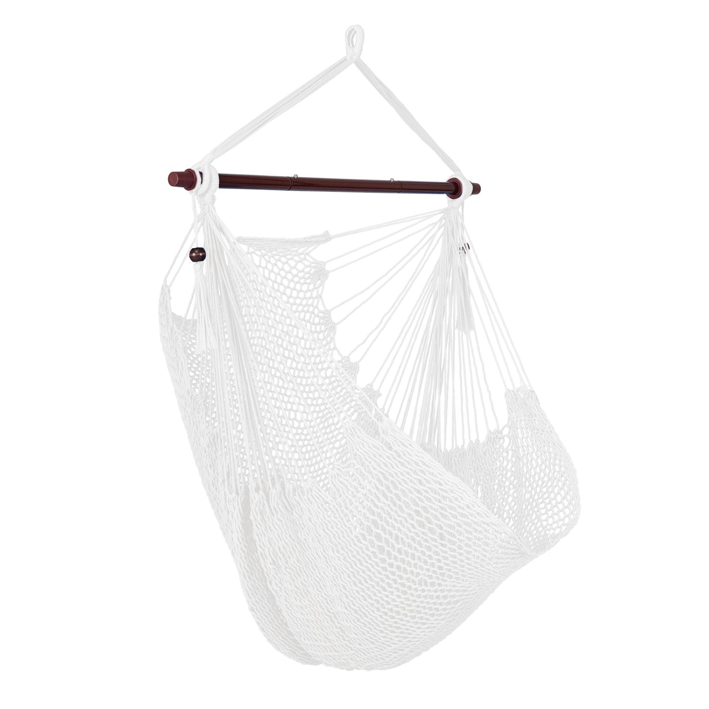 Caribbean Hammock Chair with Metal Spreader Bar & Rope Swing