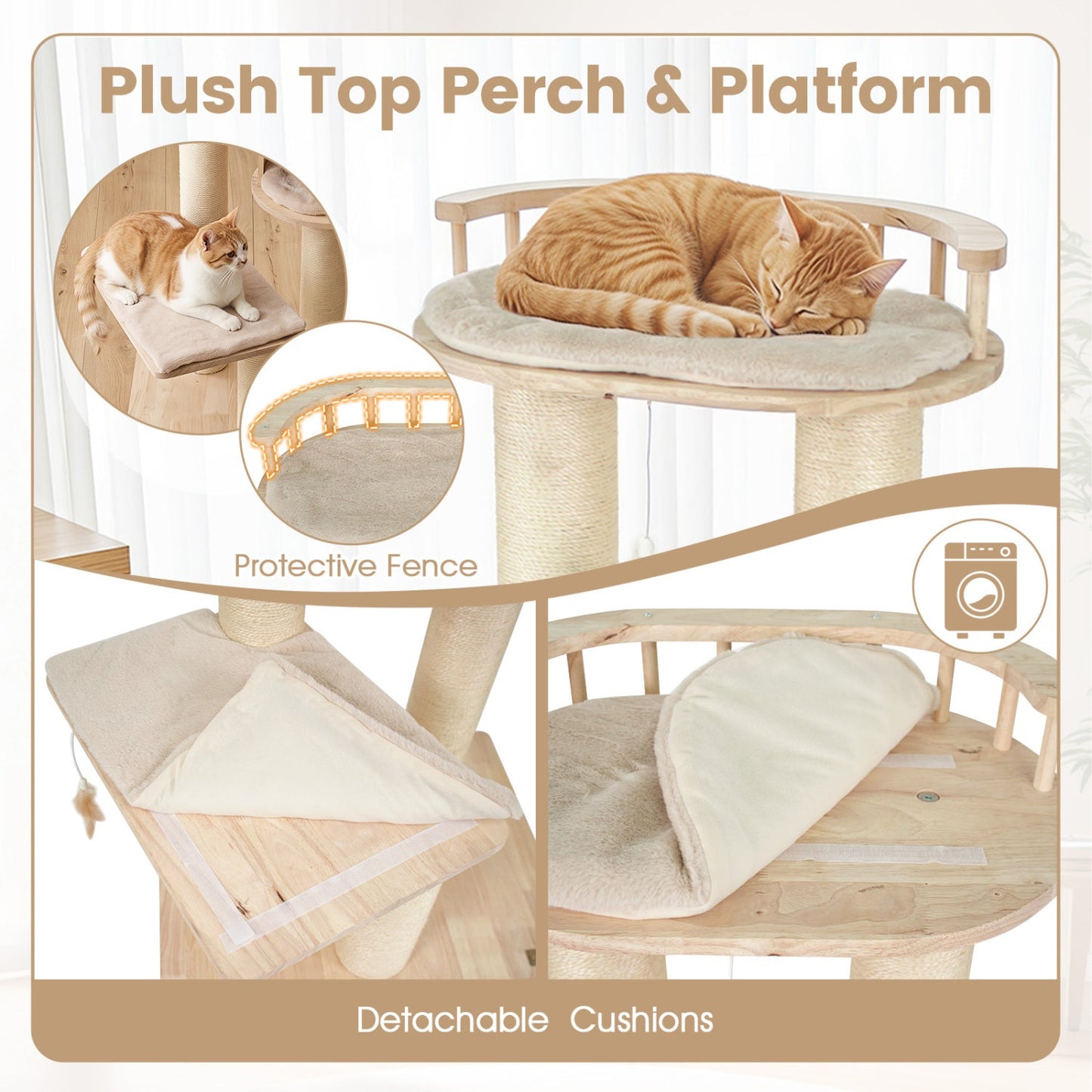 Multi-Level Cat Tree with Perch, Condo & Scratching Posts