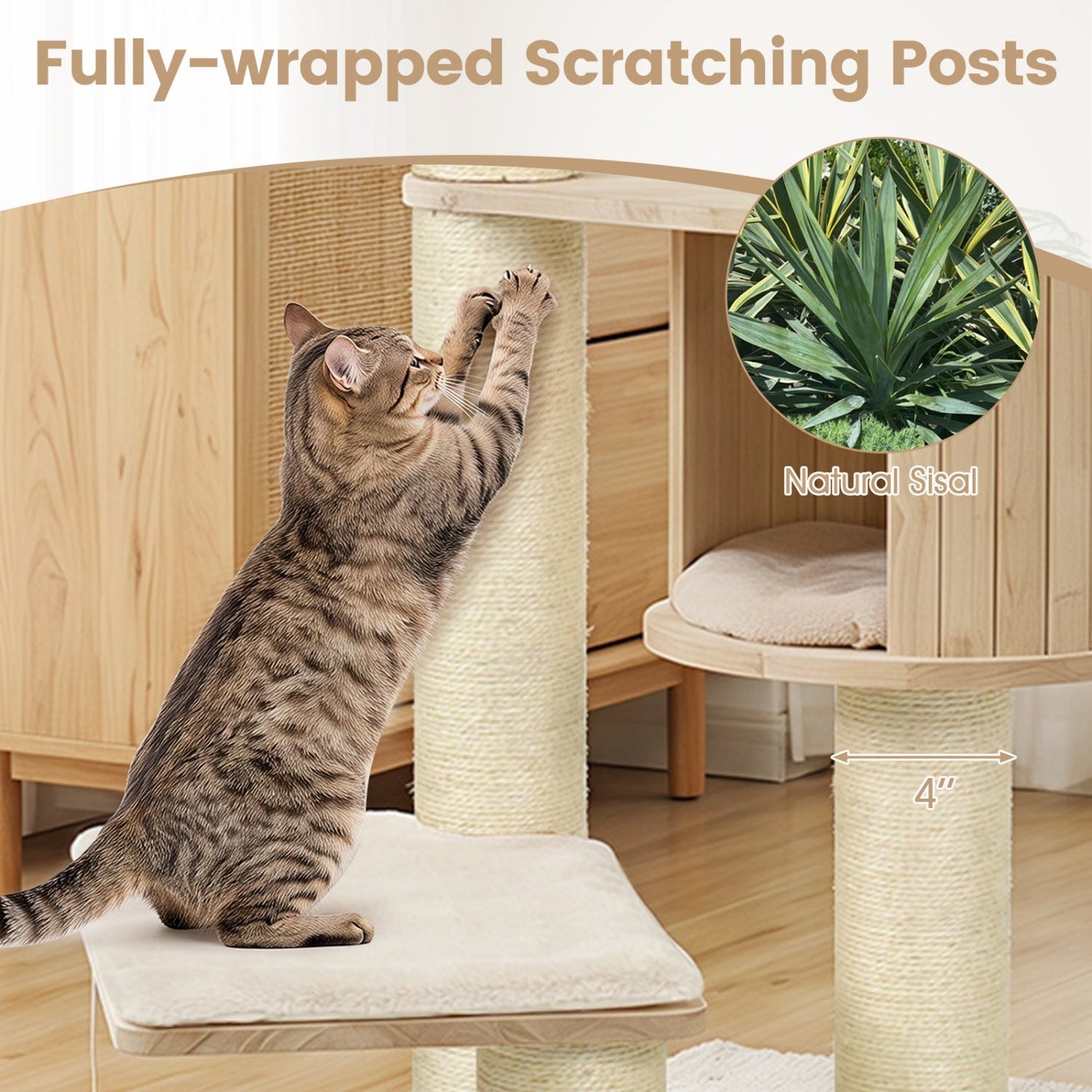 Multi-Level Cat Tree with Perch, Condo & Scratching Posts