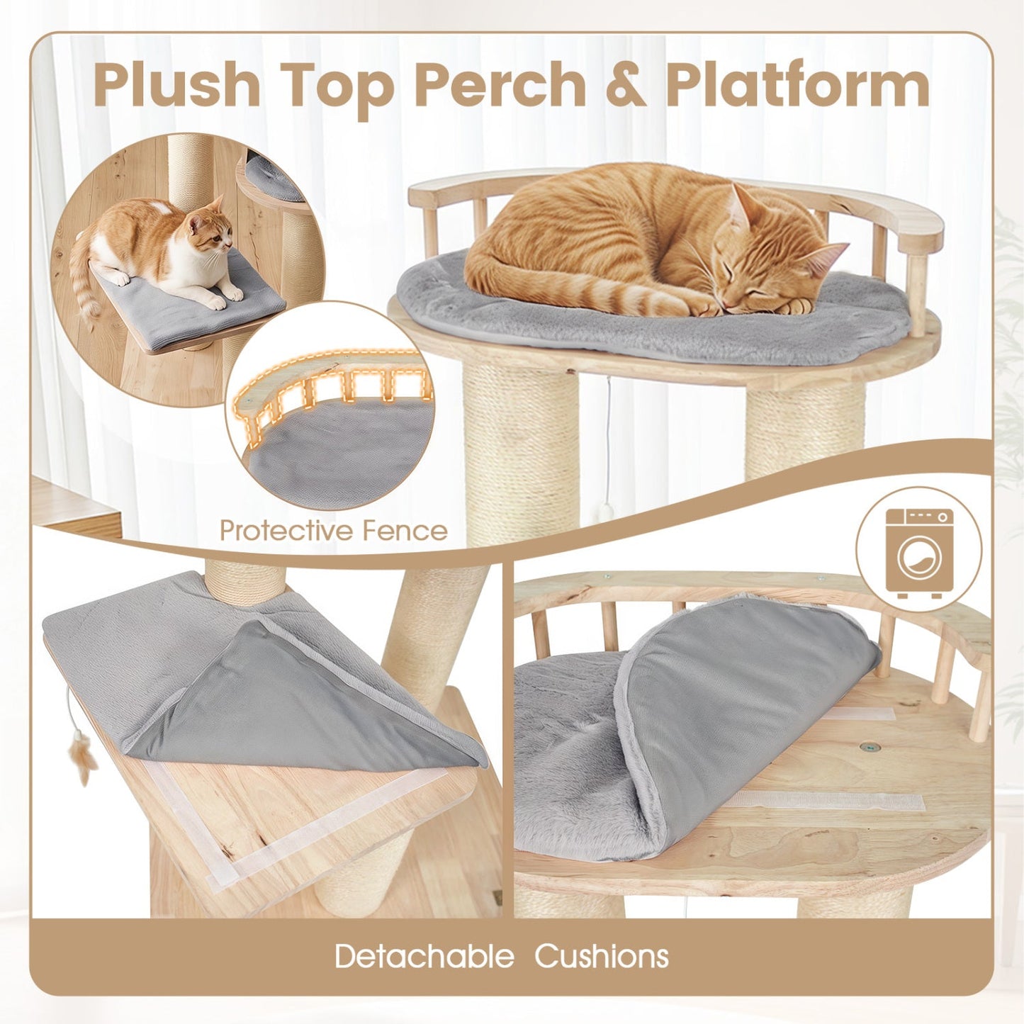 Multi-Level Cat Tree with Perch, Condo & Scratching Posts