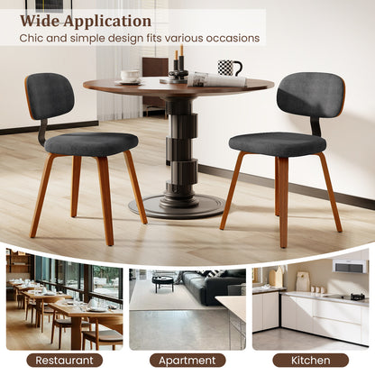 Upholstered Dining Chairs Set of 4 - Chenille Fabric