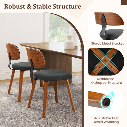 Upholstered Dining Chairs Set of 4 - Chenille Fabric