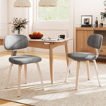 Upholstered Dining Chairs Set of 2 - Chenille Fabric