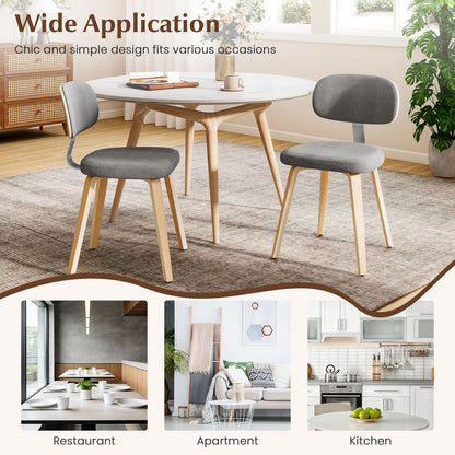 Upholstered Dining Chairs Set of 2 - Chenille Fabric