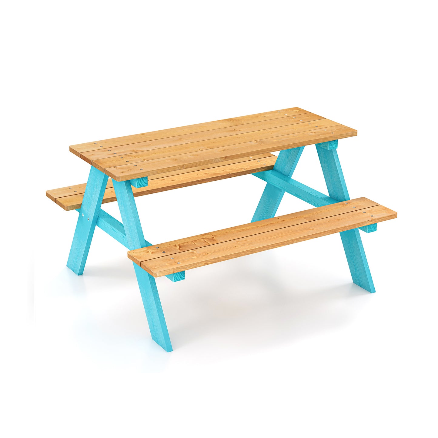 Wooden Kids Picnic Table with Benches for Indoor & Outdoor
