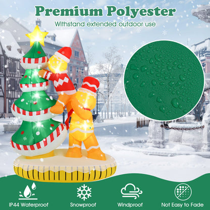 7 Feet Inflatable Christmas Tree with 7 Internal LED Lights and Built-in Fan