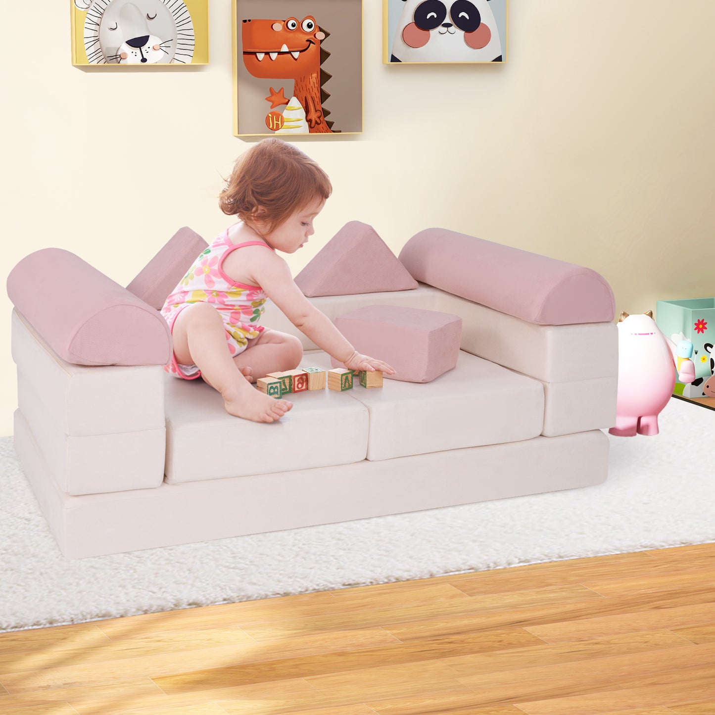 9-Piece Foam Climb and Crawl Playset for Toddlers
