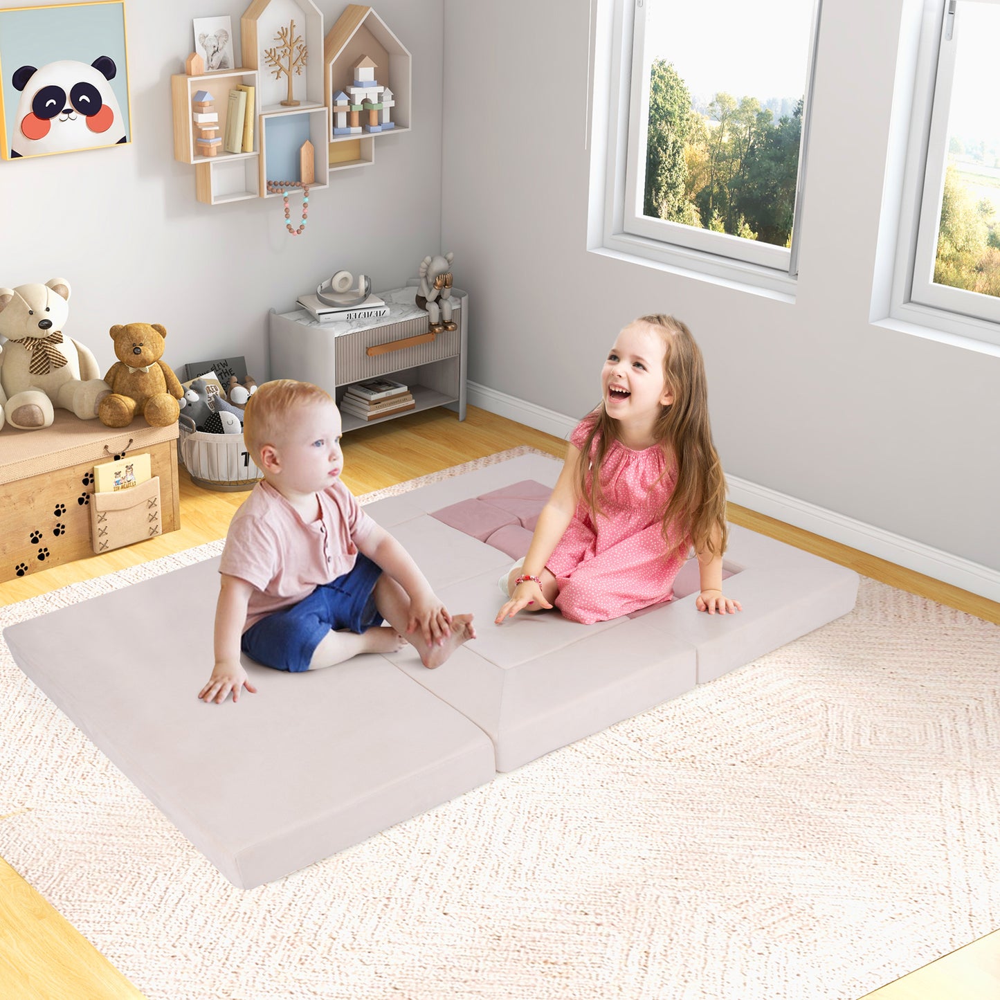 9-Piece Foam Climb and Crawl Playset for Toddlers