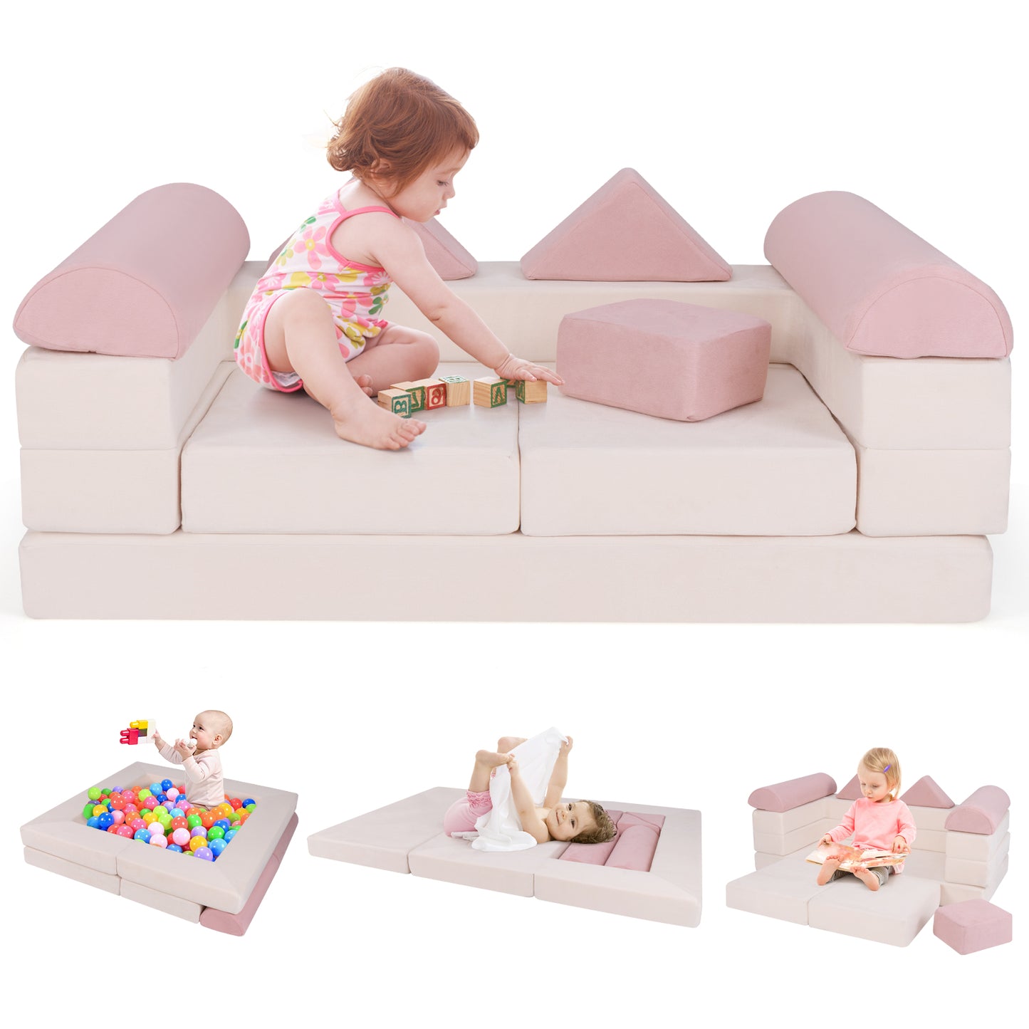 9-Piece Foam Climb and Crawl Playset for Toddlers