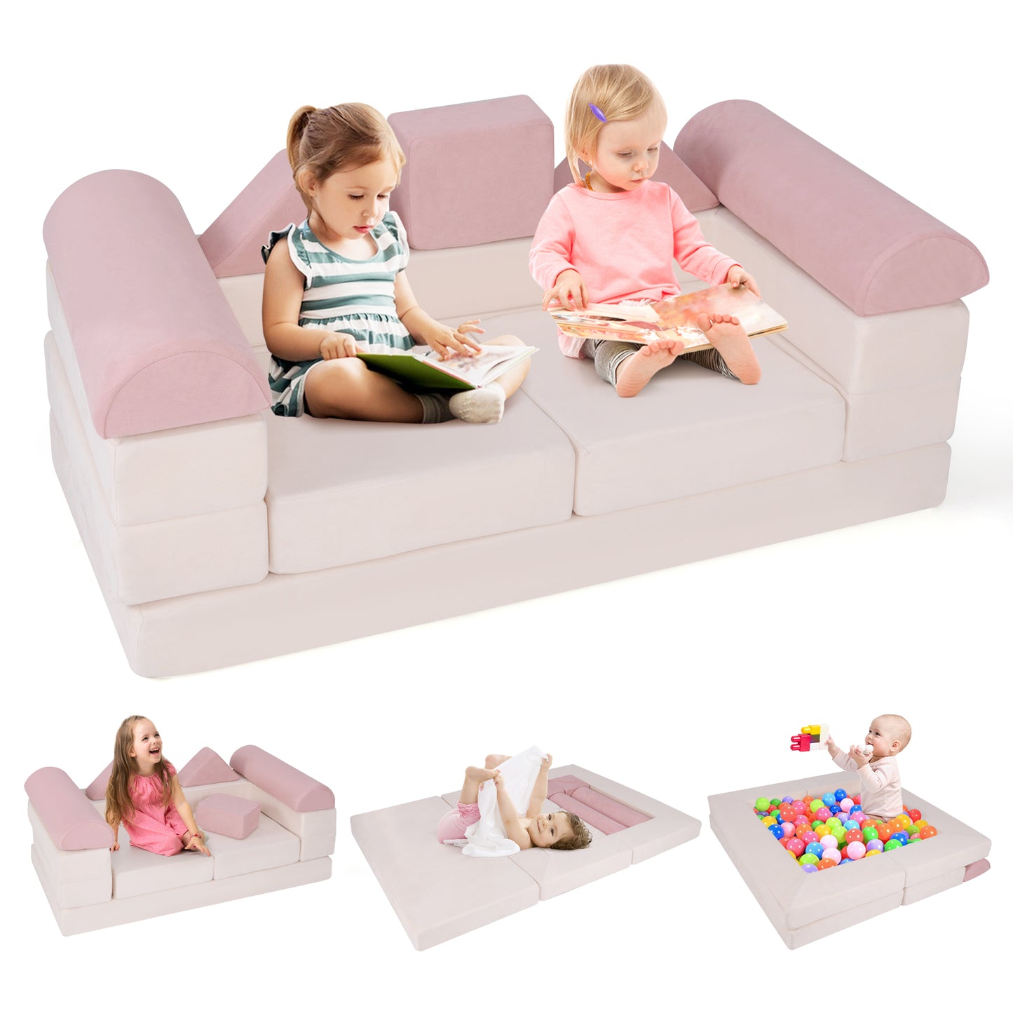 9-Piece Foam Climb and Crawl Playset for Toddlers