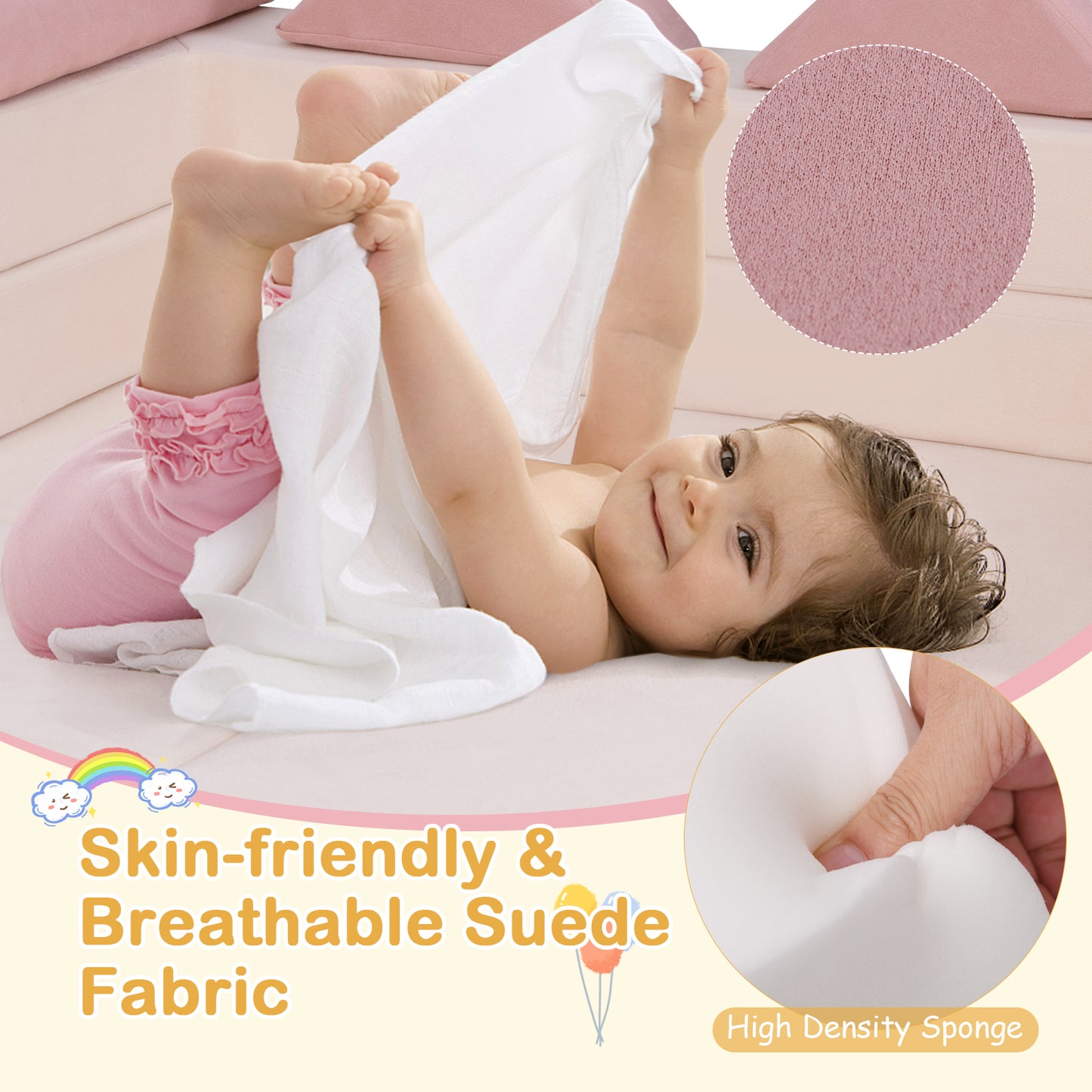 9-Piece Foam Climb and Crawl Playset for Toddlers