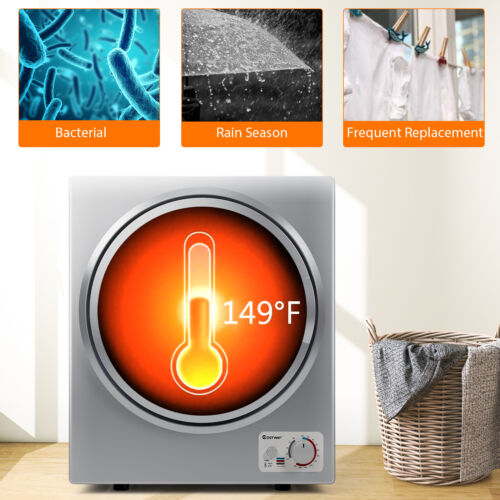 1.5 Cu .ft Clothes Dryer with with Stainless Steel Wall Mount