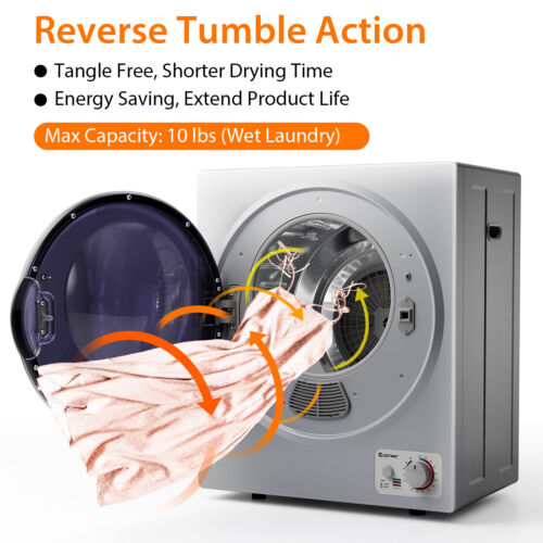 1.5 Cu .ft Clothes Dryer with with Stainless Steel Wall Mount