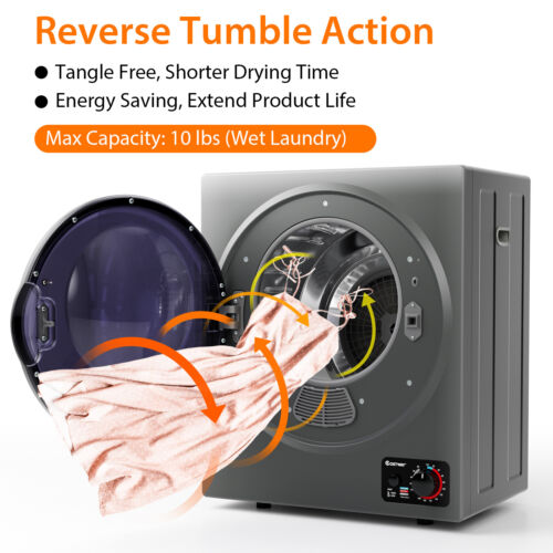 1.5 Cu .ft Clothes Dryer with with Stainless Steel Wall Mount