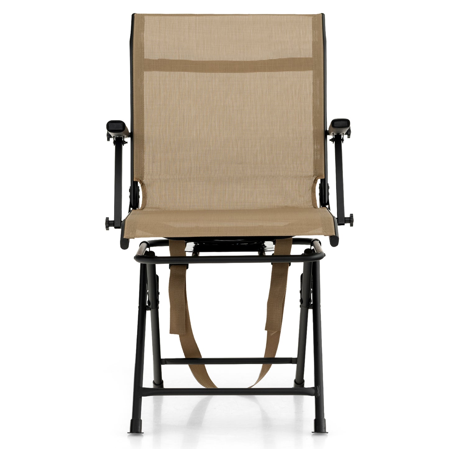 Foldable Swivel Hunting Chair with Mesh Back