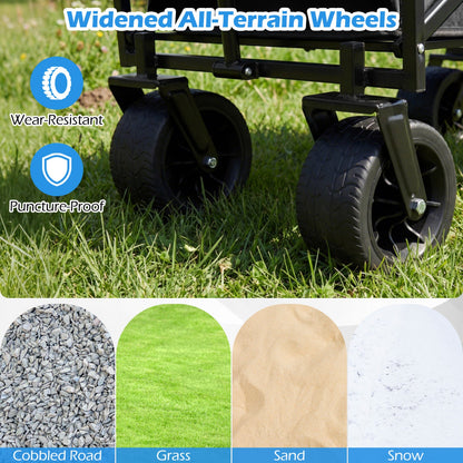 Collapsible Wagon with Removable Canopy and Adjustable Handles