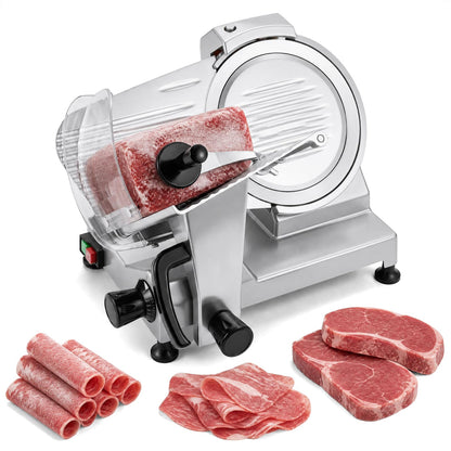 Commercial Meat Slicer with 10" Blade & Adjustable Thickness