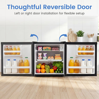 Compact Mini Fridge with 7-Level Thermostat - 1.7 Cu Ft