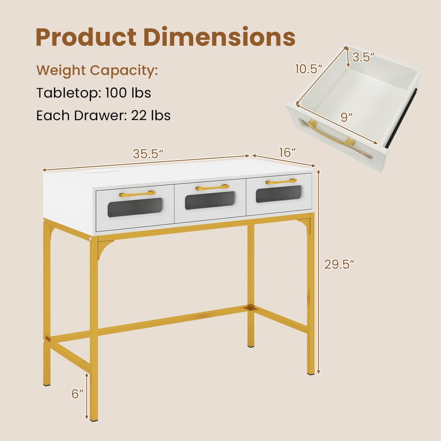 Console Table with LED Lighting and Charging Station for Living Room and Hallway