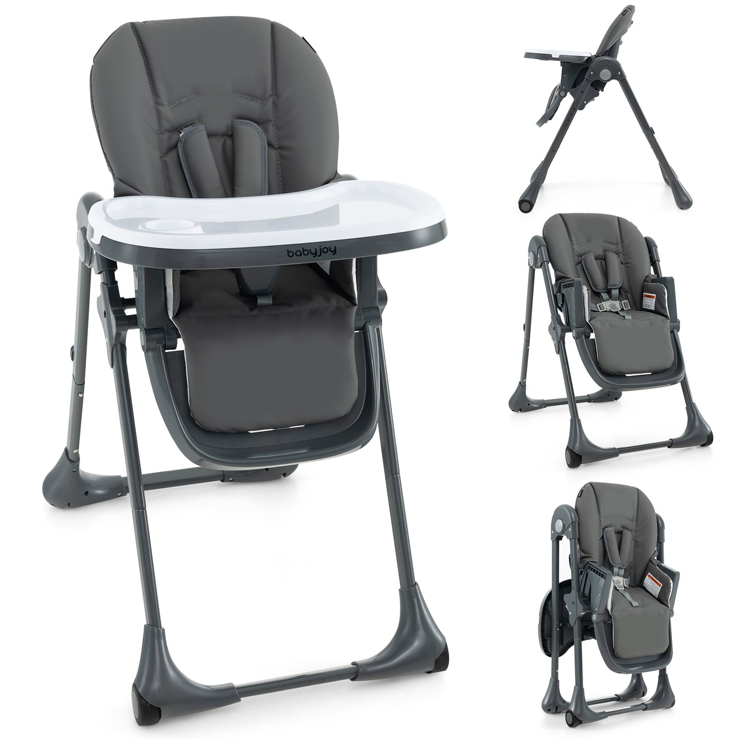 3-in-1 Convertible Baby High Chair with Adjustable Height