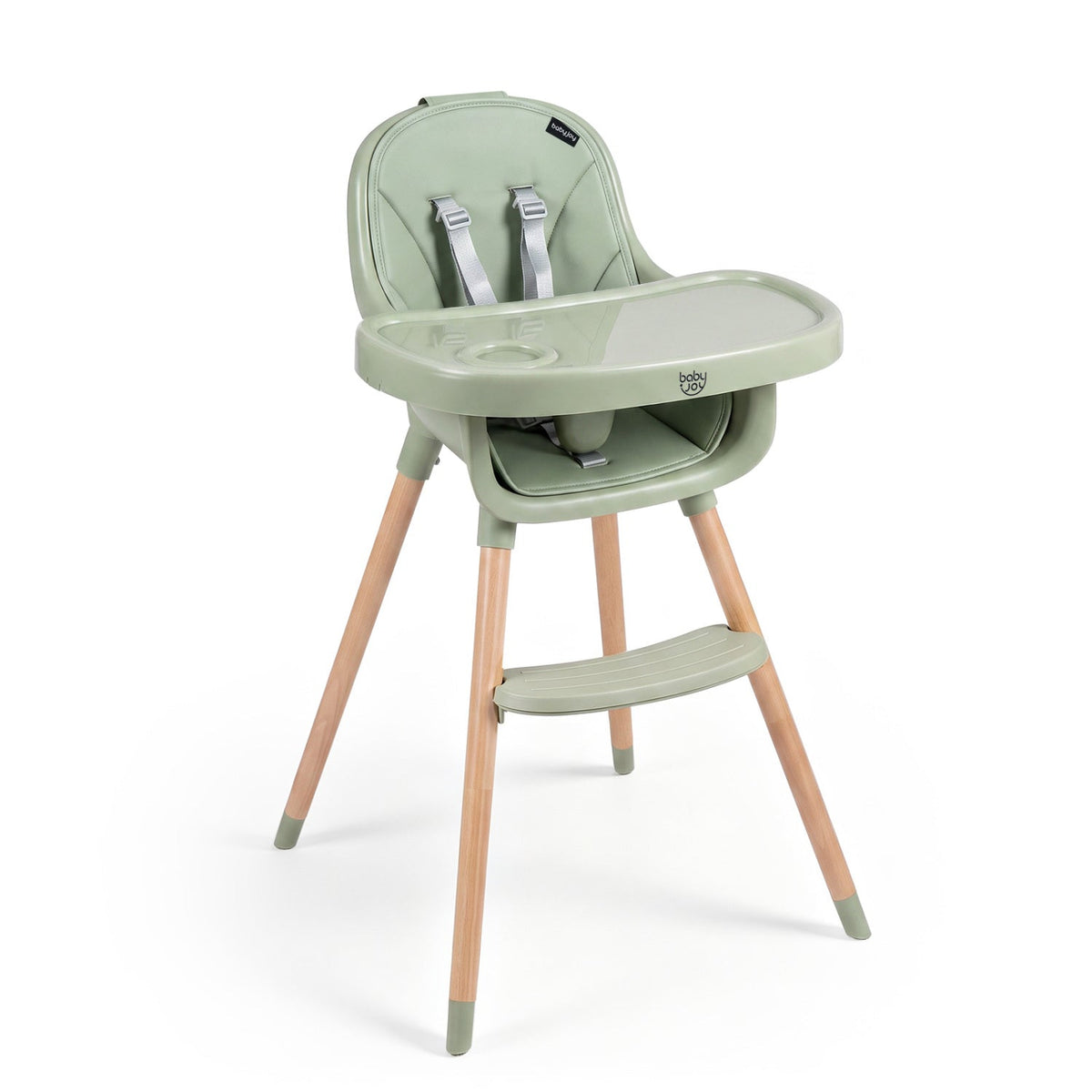 Convertible High Chair with 5-Point Harness - Beige