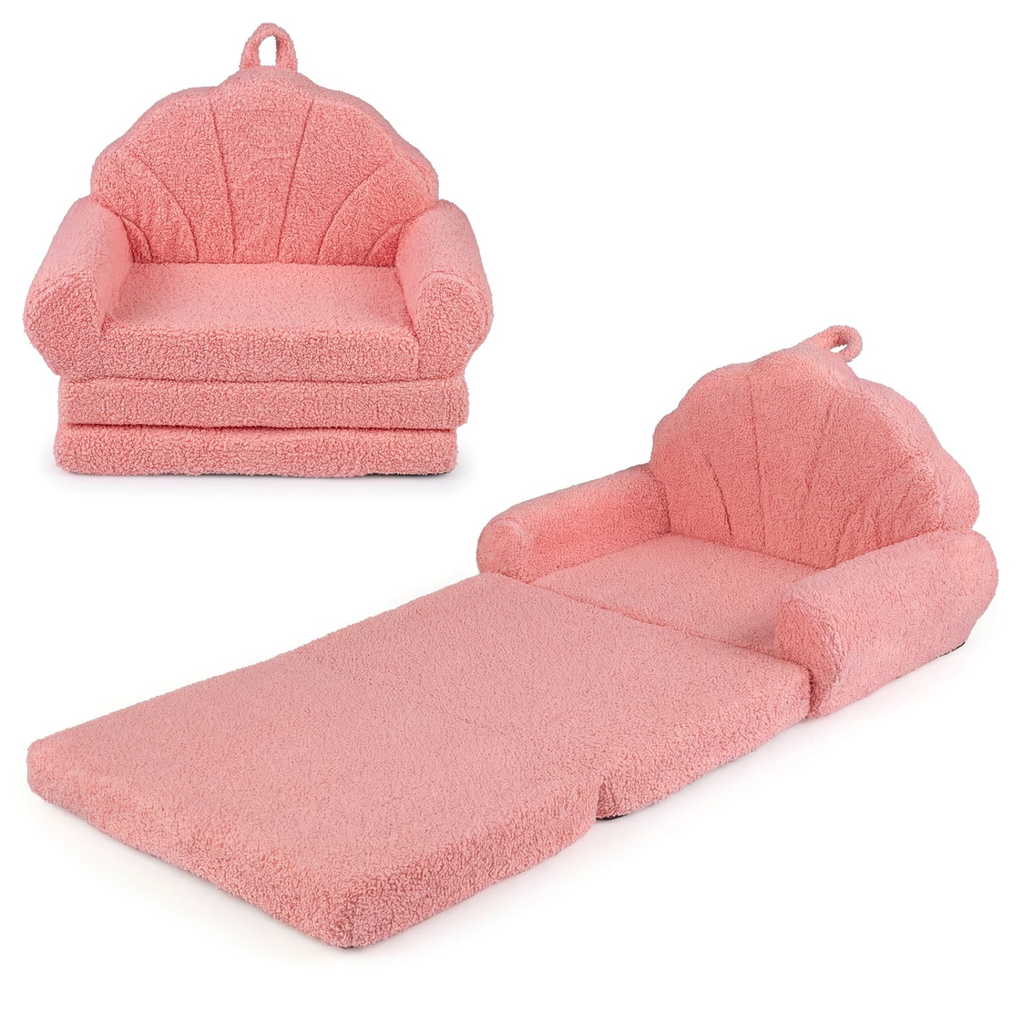 Convertible Kids Sofa 2-in-1 Fold Out Toddler Chair