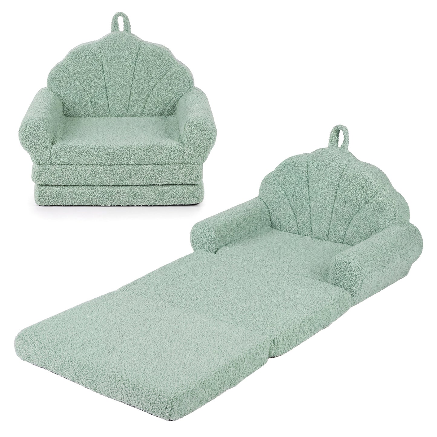 Convertible Kids Sofa 2-in-1 Fold Out Toddler Chair