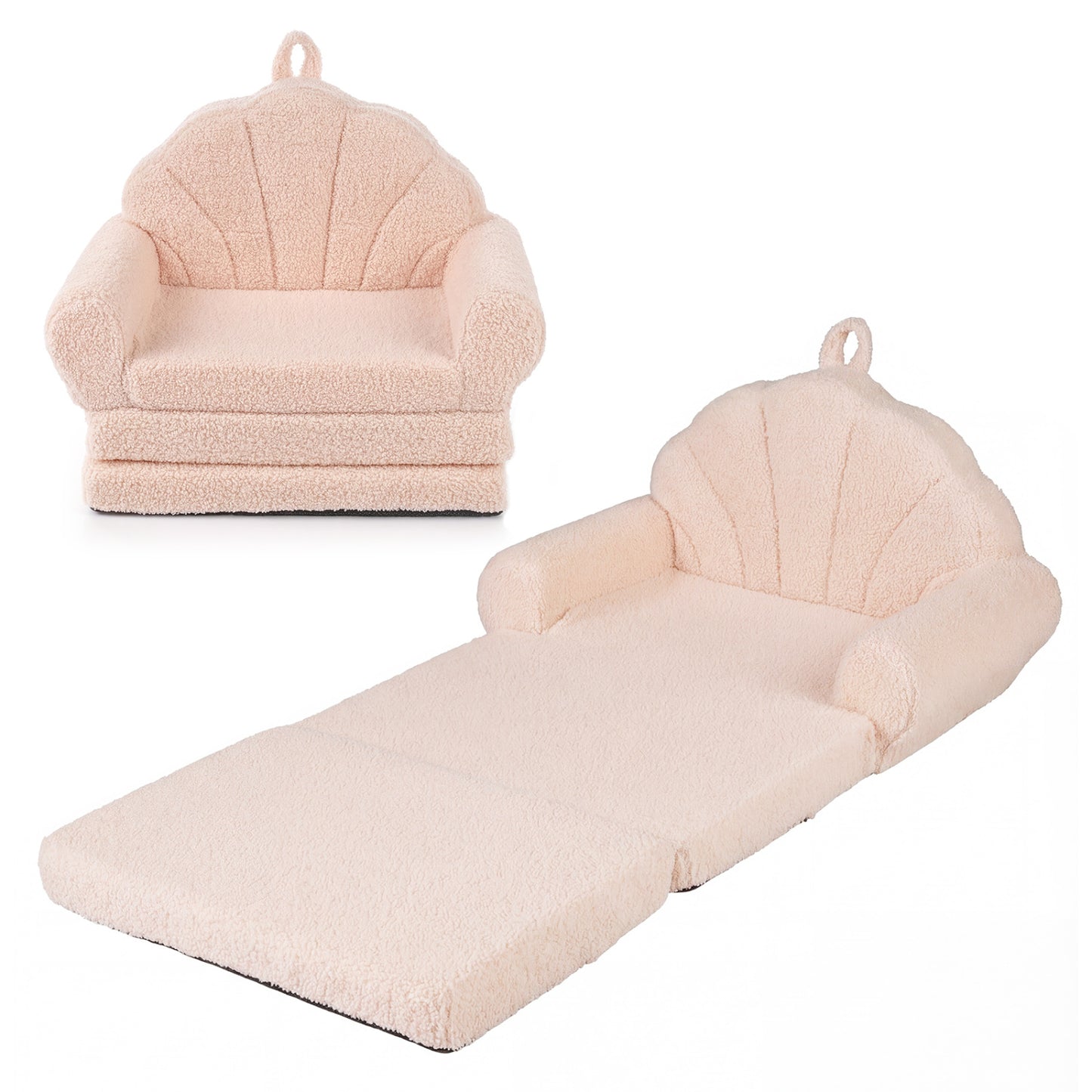 Convertible Kids Sofa 2-in-1 Fold Out Toddler Chair