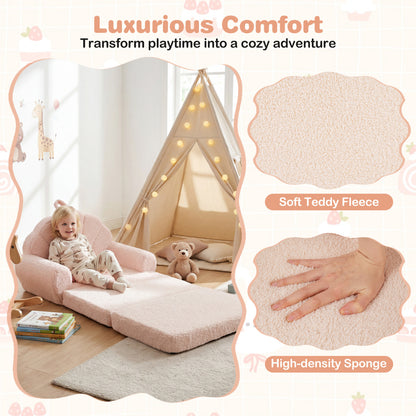 Convertible Kids Sofa 2-in-1 Fold Out Toddler Chair
