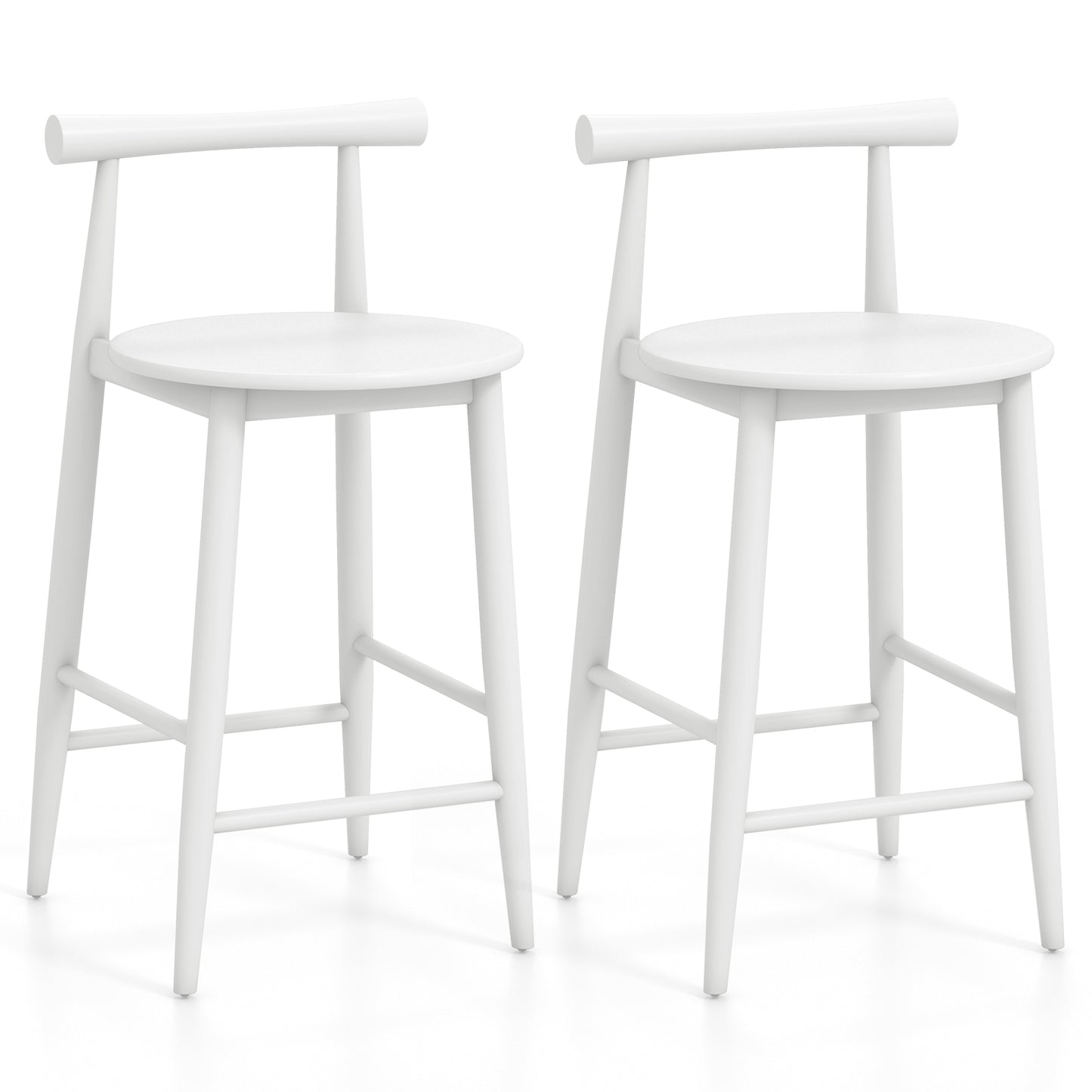 Counter Height Bar Stool with Acacia Wood Frame - 24" Seat